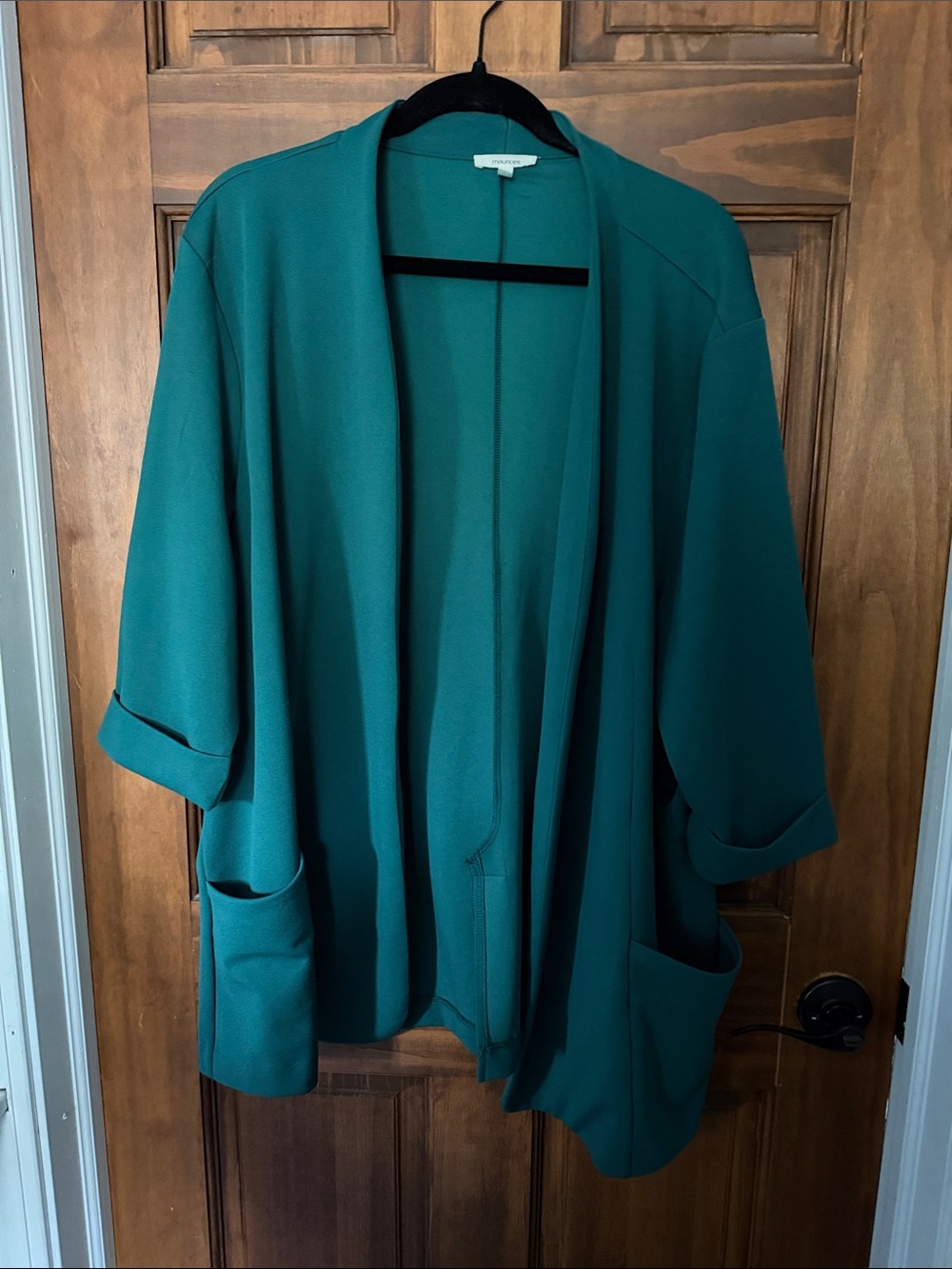 Maurices Teal Open-Front Pocketed Blazer